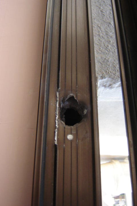 Tür zum Balkon Hotel Akropol