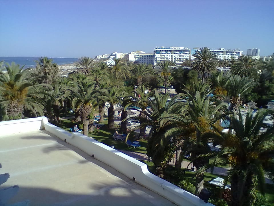 Blick vom Balkon Hotel Marhaba Beach