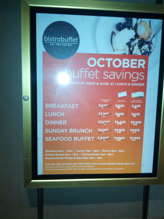 Wohlschmeckendes Frühstück für $ 8,99 Hotel The Palms Casino Resort