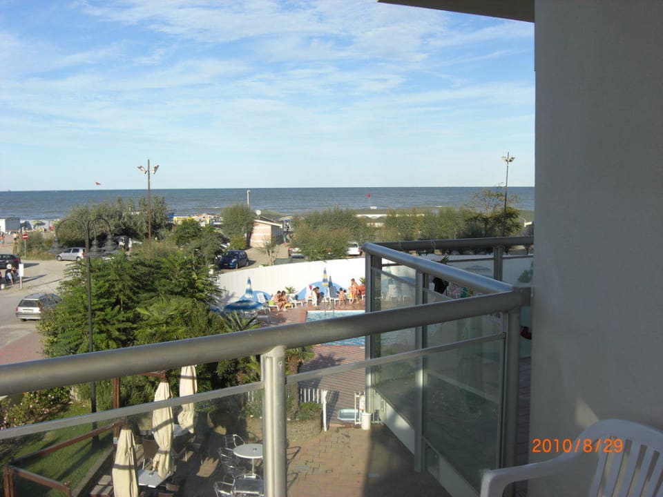 Blick vom Balkon Hotel Bellevue Beach