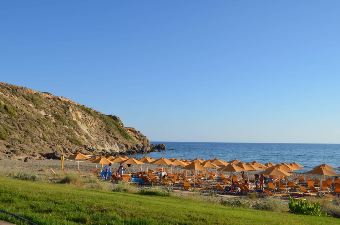 Piękna plaża Atlantica Mikri Poli Crete