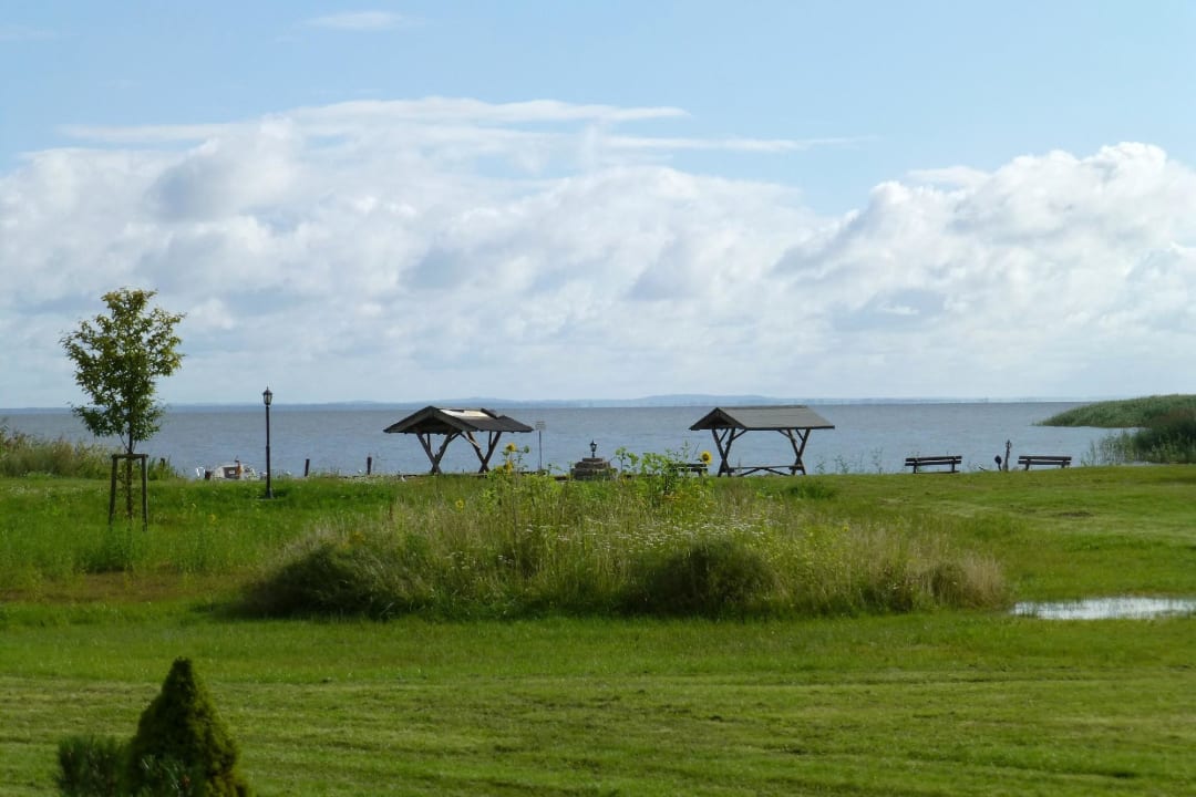 Ausblick von der Terrasse des Zimmers Hotel- und Ferienanlage Haffhus