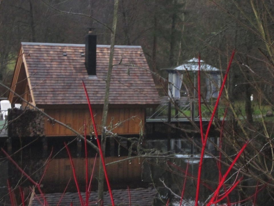 Sauna met rechtstreekse toegang tot de zwemvijver Hotel Molitors Mühle