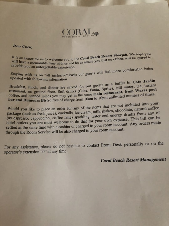 Gastro Coral Beach Resort Sharjah