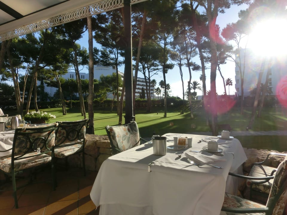Terrassenausblick beim Frühstück Hipotels Hipocampo Palace & Spa