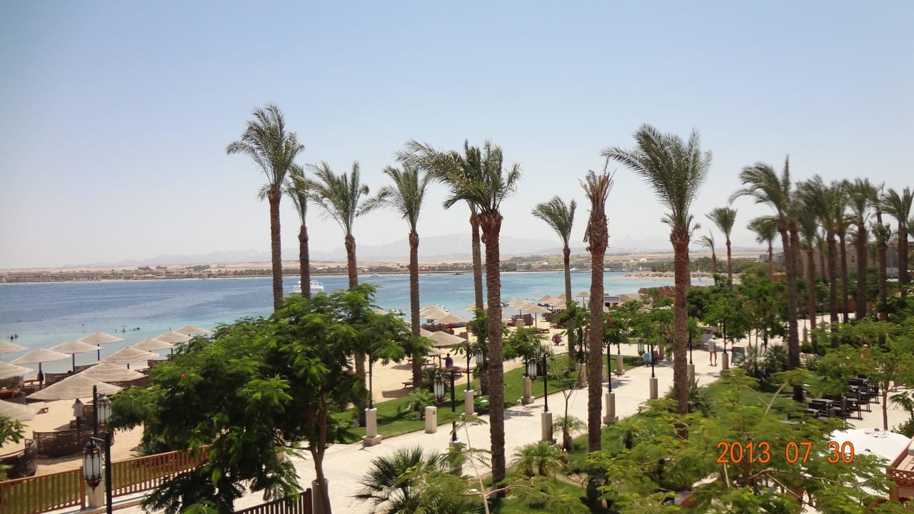 Ausblick aus der Pizzeria... Grand Waterworld Makadi & Family Star Makadi