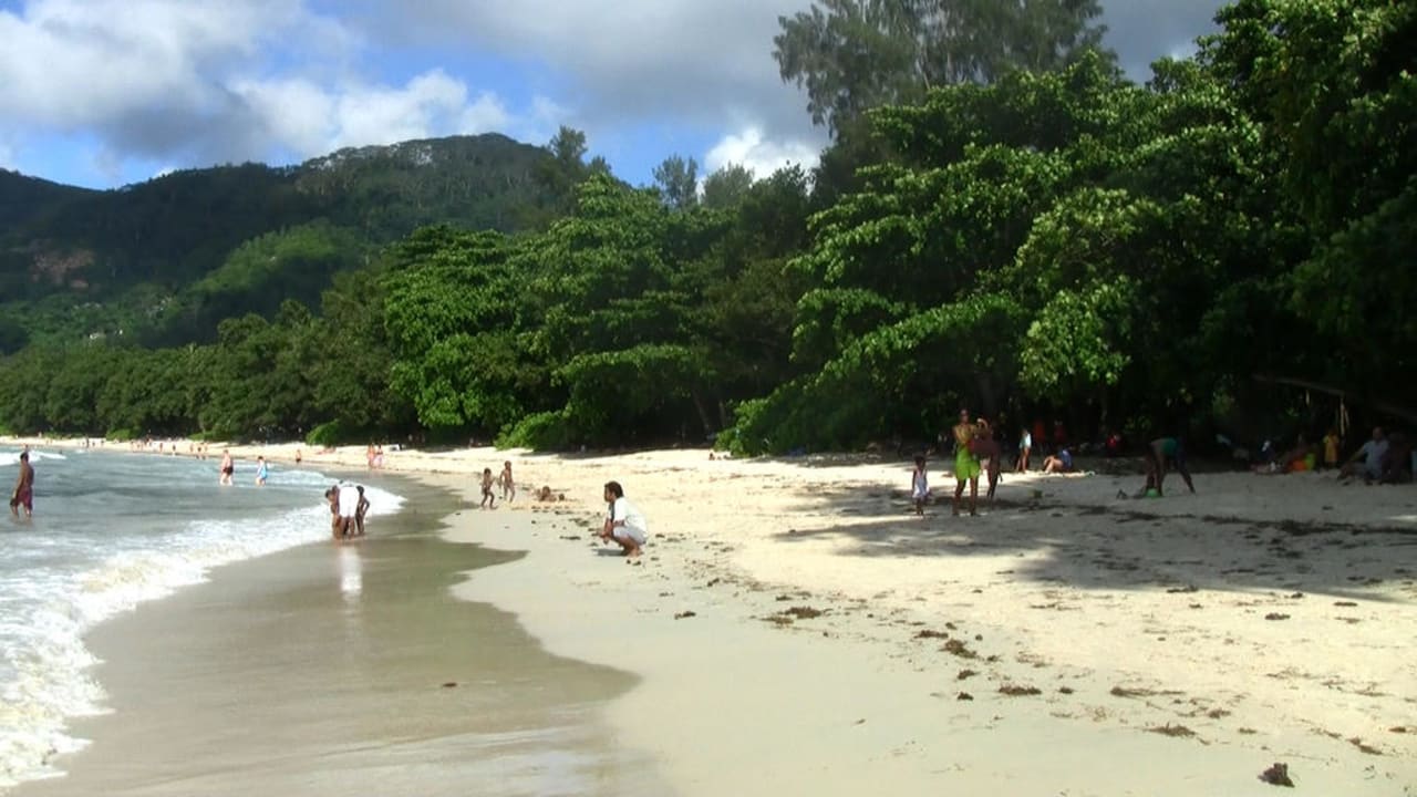Der lange und breite Strand am Hotel Berjaya Beau Vallon Bay Resort & Casino