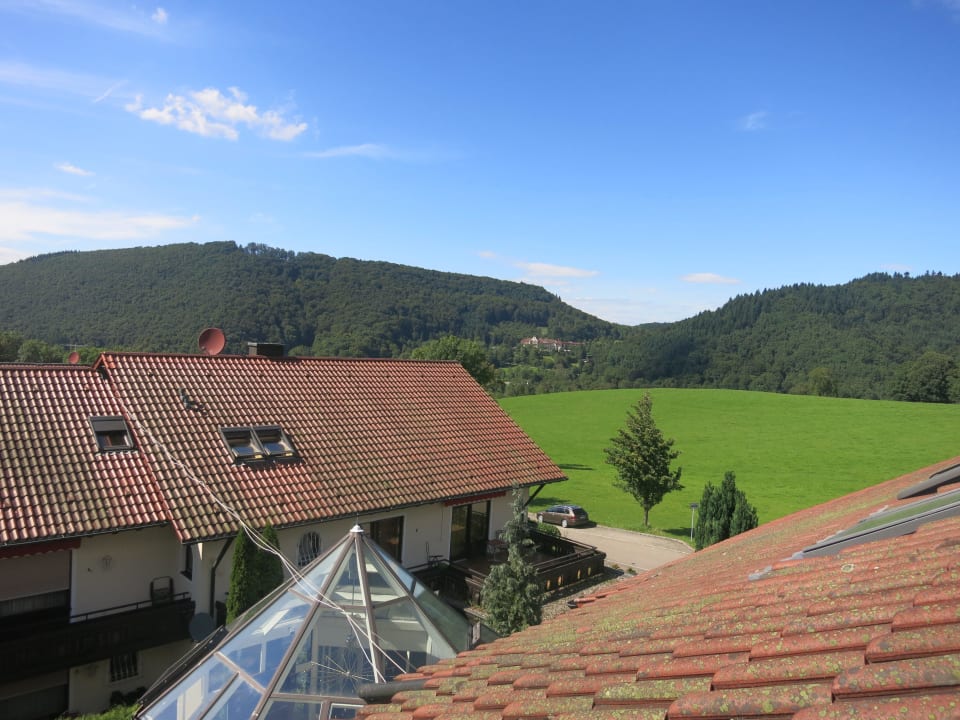 Blick aus dem Zimmerfenster Hotel Rebekka mit Haus am Brühl