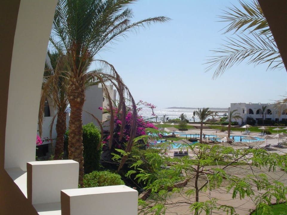 Widok z okna korytarza Three Corners Equinox Beach Resort