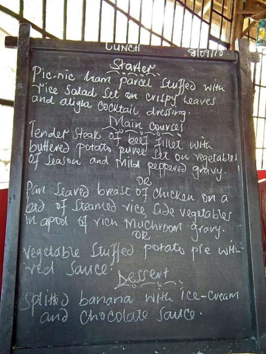 Die ständig wechselnde Speisekarte Maili Saba Camp
