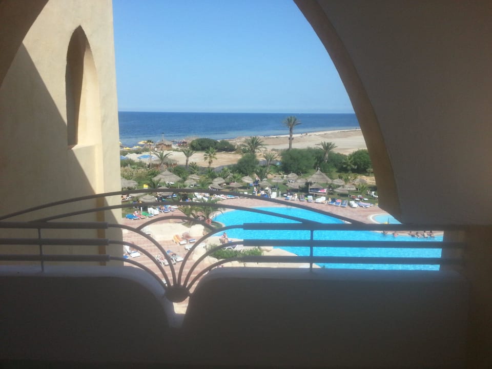 Ausblick von der Balkontür  Skanes Serail Aquapark