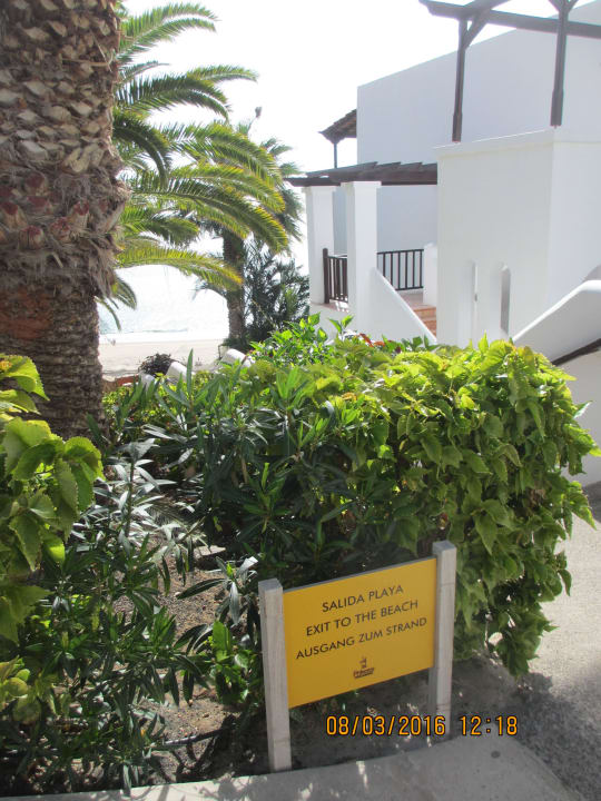 Ausgang zum Strand Club Jandia Princess