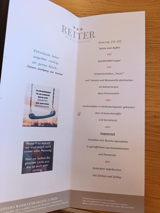 Gastro Reiters Wohlfühlhotel