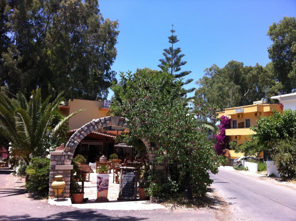 Eingang zu Restaurant/Terrasse Hotel Paradise