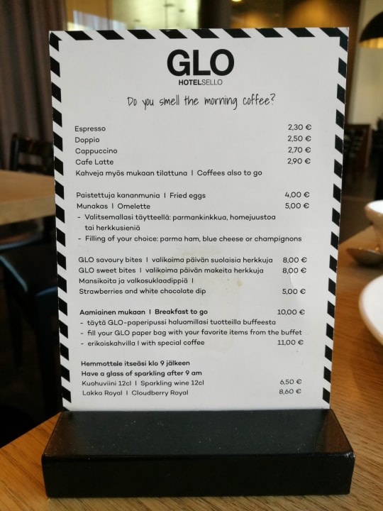 Restaurant Hotel GLO Espoo Sello