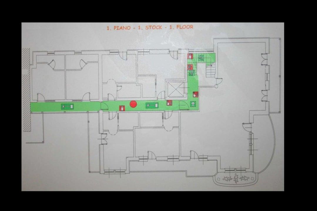 Grundriss 1. Stock Hotel Niblea Dolomites