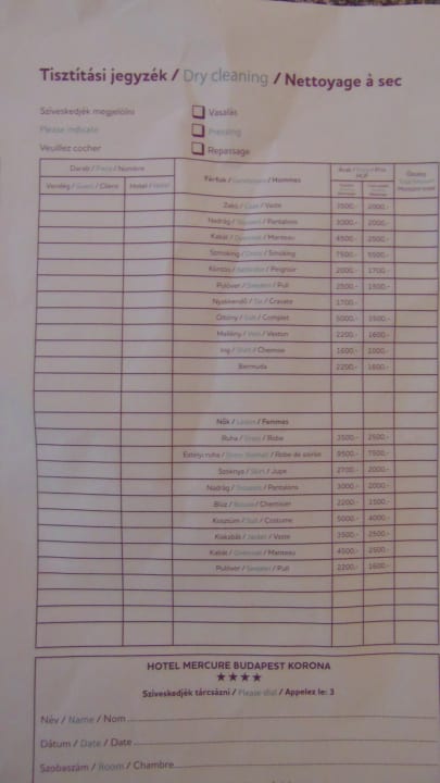 Sonstiges Mercure Budapest Korona Hotel