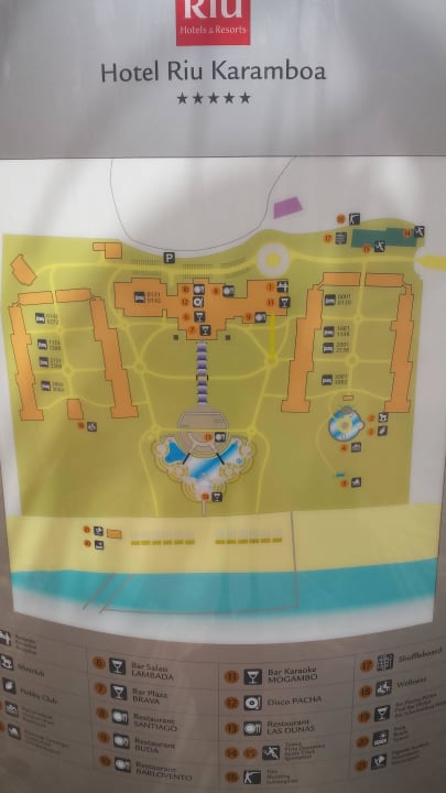 Plattegrond Hotel Riu Karamboa