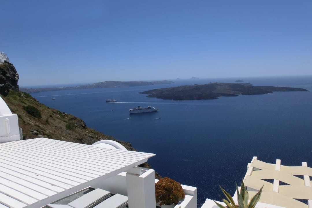 Blick auf die Caldera Hotel Agali Houses