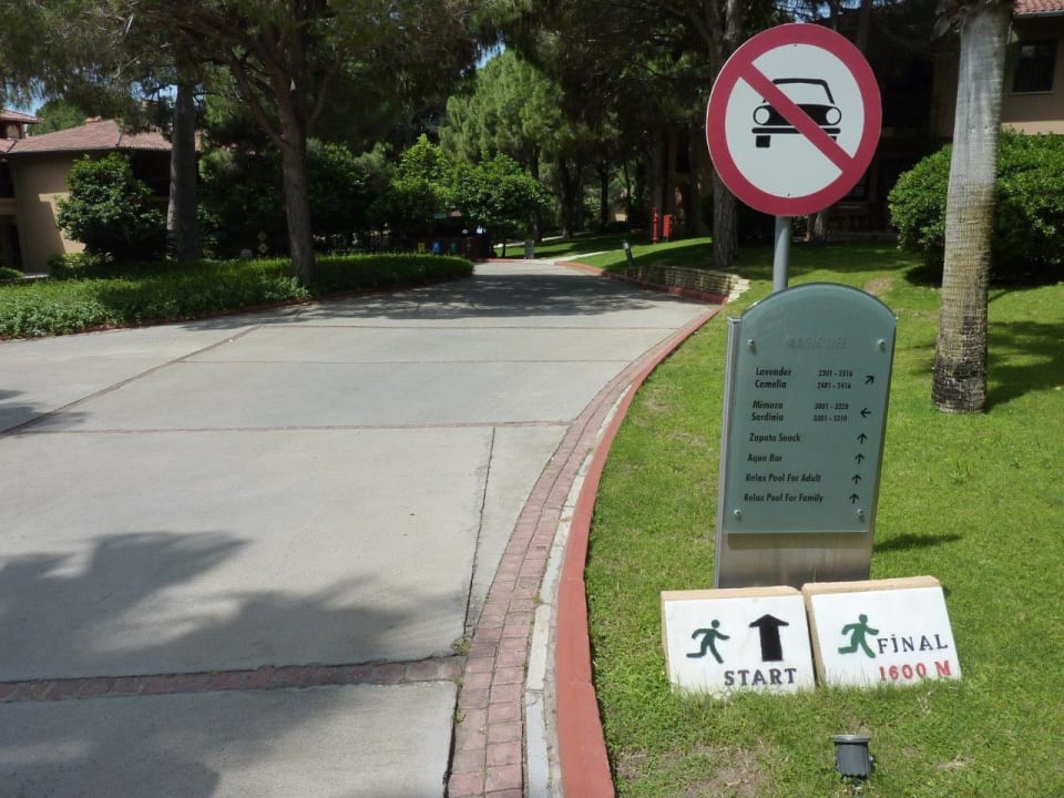 Start / Ziel - Joggingstrecke Asteria Family Belek