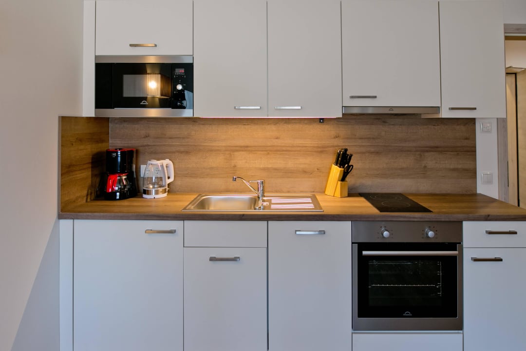 Küche in Suite Landhotel Berger