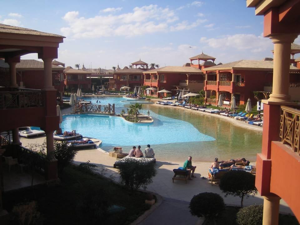Tolle Aussicht vom Balkon Pickalbatros Alf Leila Wa Leila Resort - Neverland Hurghada