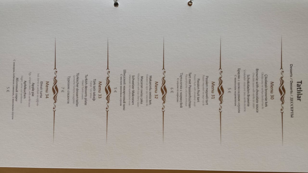 Room-Service (kostenpflichtig) Maxx Royal Belek Golf Resort