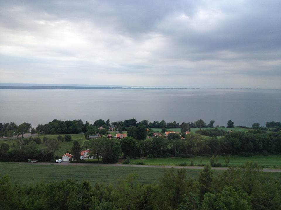 Blick aus dem Zimmer auf den See Hotel Gyllene Uttern