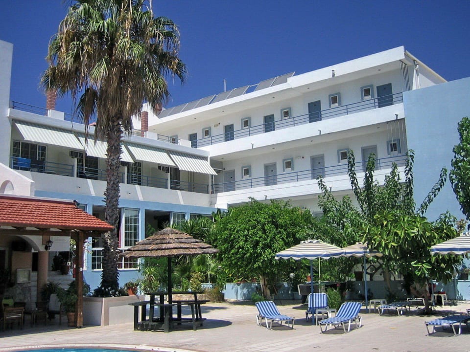 The hotel's garden umbrellas Hotel Faliraki Bay