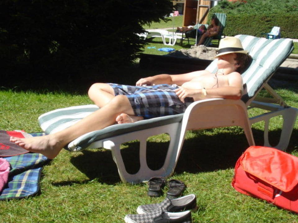 Junior beim "Chillen" Hotel Bellevue am See