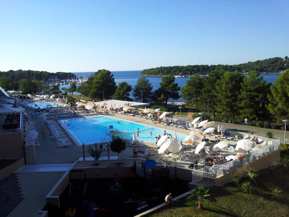 Blick vom Balkon Hotel Molindrio Plava Laguna