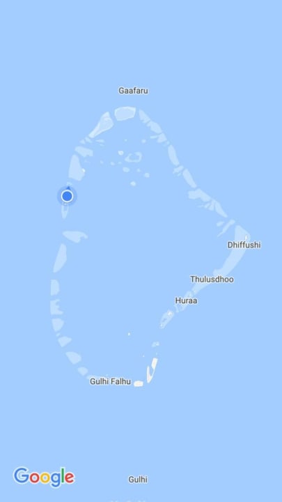 Lage der Insel im Nord Male Atol Summer Island Maldives