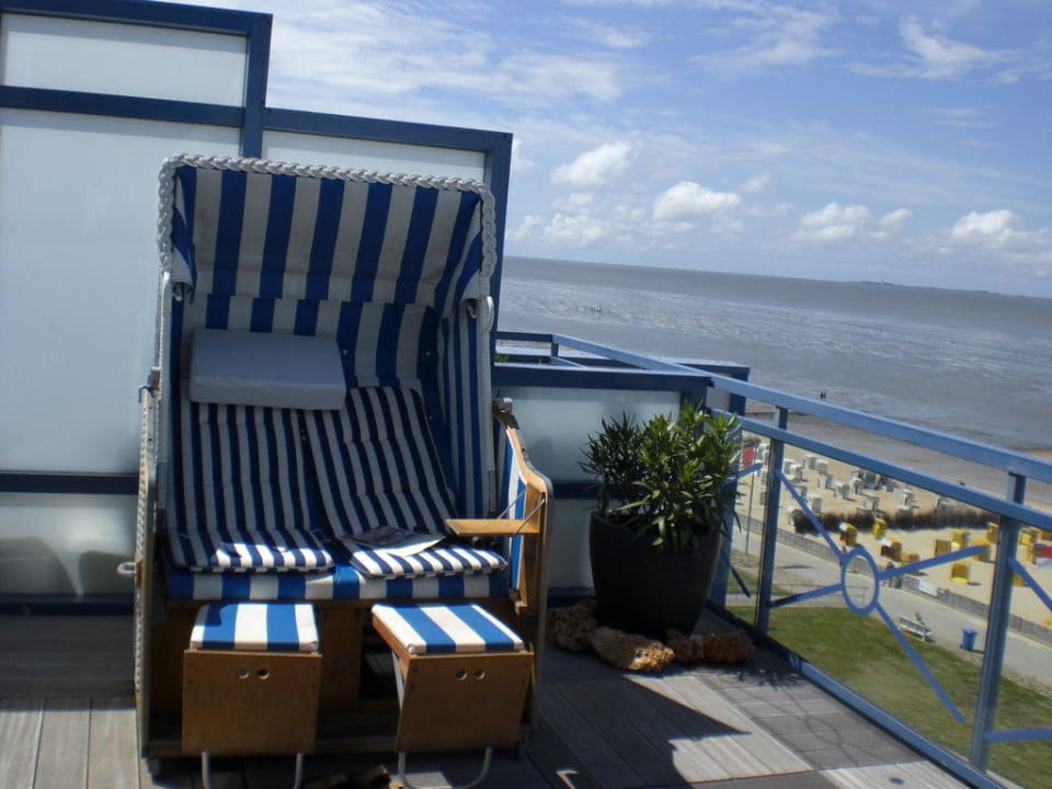 Blick von der Dachterrasse - Suite 608 Strandhotel Duhnen / Aparthotel Kamp