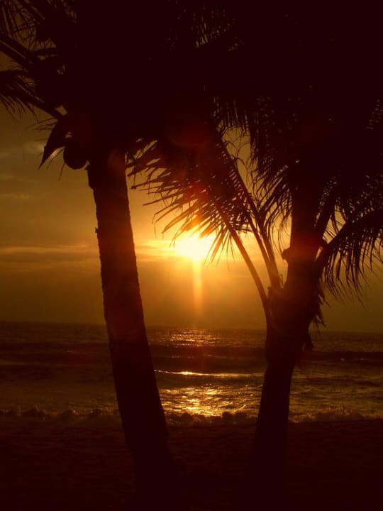 Sonnenaufgang von meiner Terrasse aus The Fair House Beach Resort
