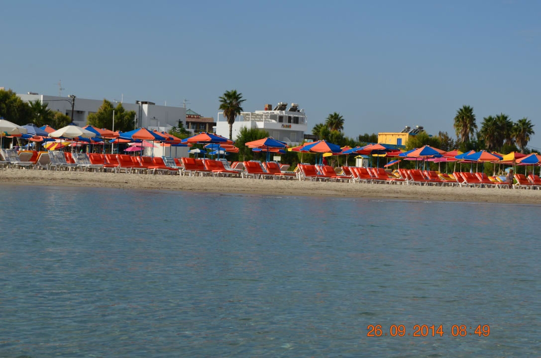 Szeroka piaszczysta plaża Ilios K Village Resort