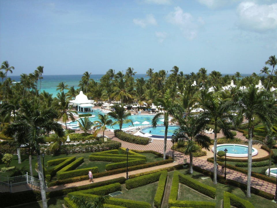 Ausblick vom Zimmer in Richtung Meer Hotel Riu Palace Punta Cana