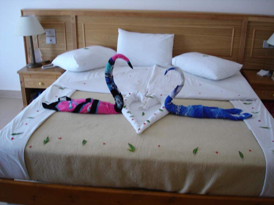 Die liebevolle Bettgestaltung nach dem Saubermache Riviera Aqua Park Resort