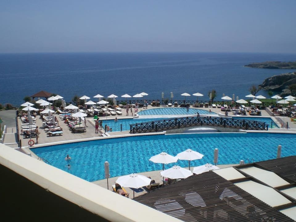 Blick vom Balkon Hotel Kalithea Horizon Royal