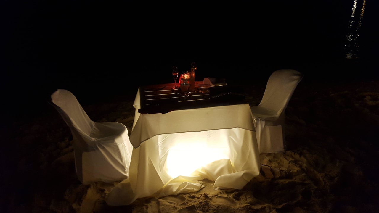 Langustenessen am Strand Dreams La Romana Resort & Spa