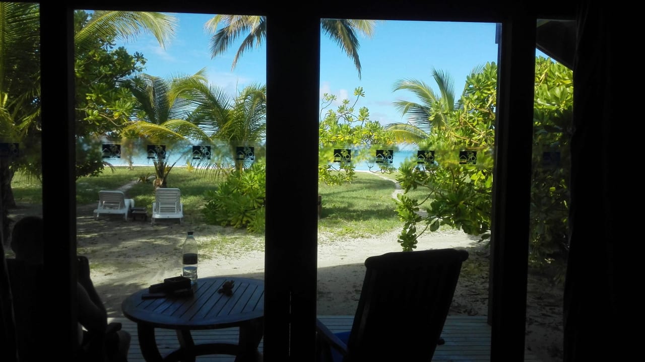 Blicke aus der Villa Meeru Maldives Resort Island