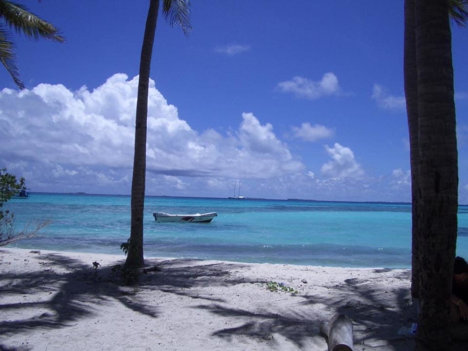 Sicht auf die Lagune einer unbewohnten Insel Kuredu Island Resort & Spa