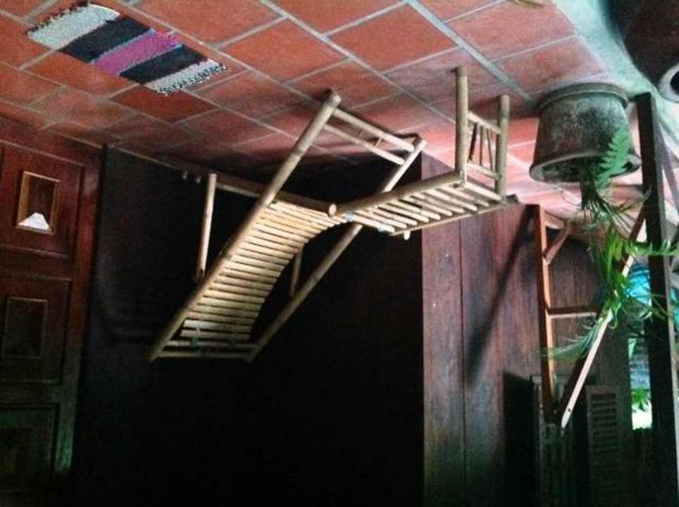 Przed wejściem do domku Jardin du Mekong Homestay