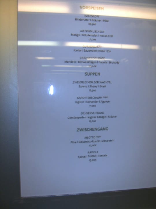 Menü im a la carte Restaurant Hotel Maximilian Bad Griesbach