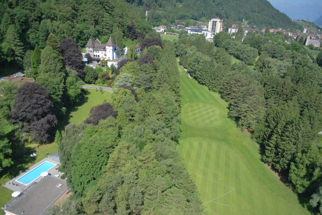 Vogelperspektive Hotel Schloss Ragaz