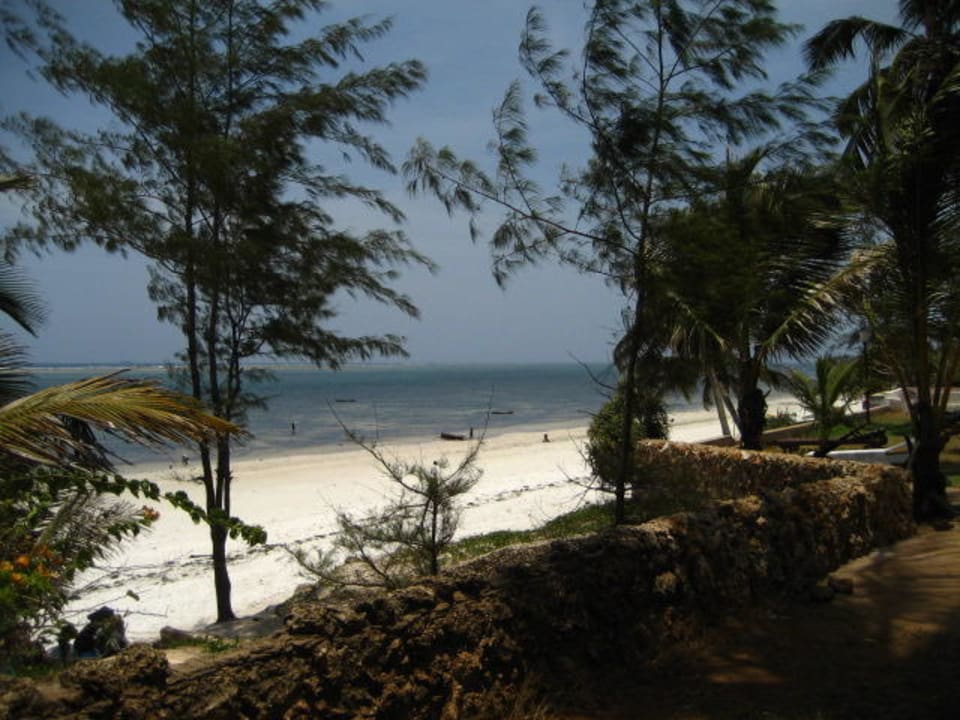 Strand unterhalb des Hotelgartens Reef Hotel Mombasa