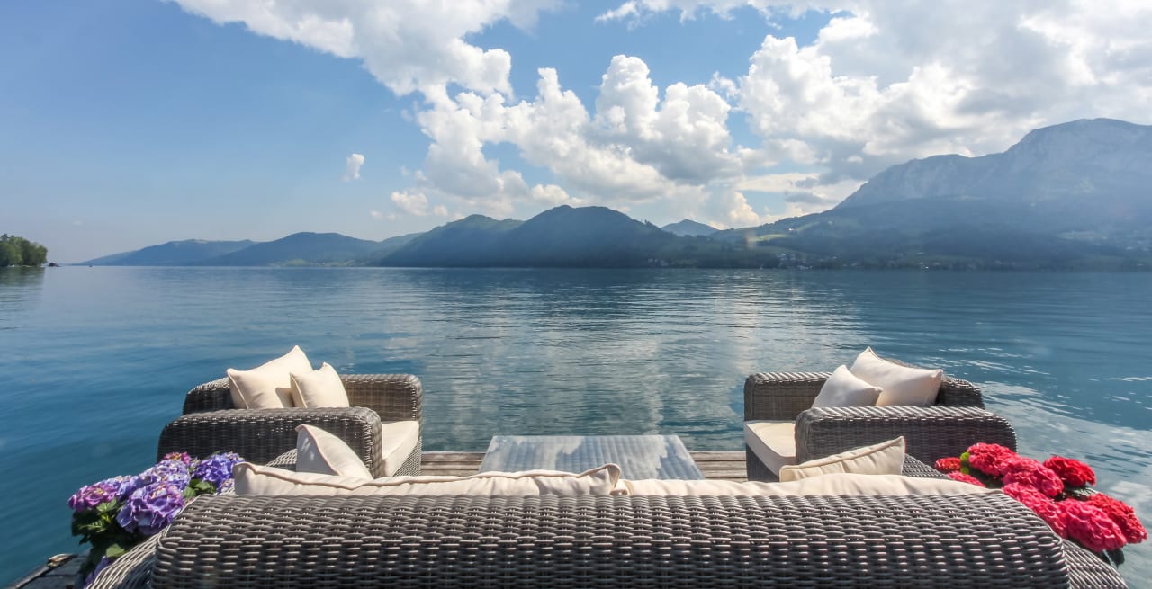 Ausblick Hotel Stadler am Attersee