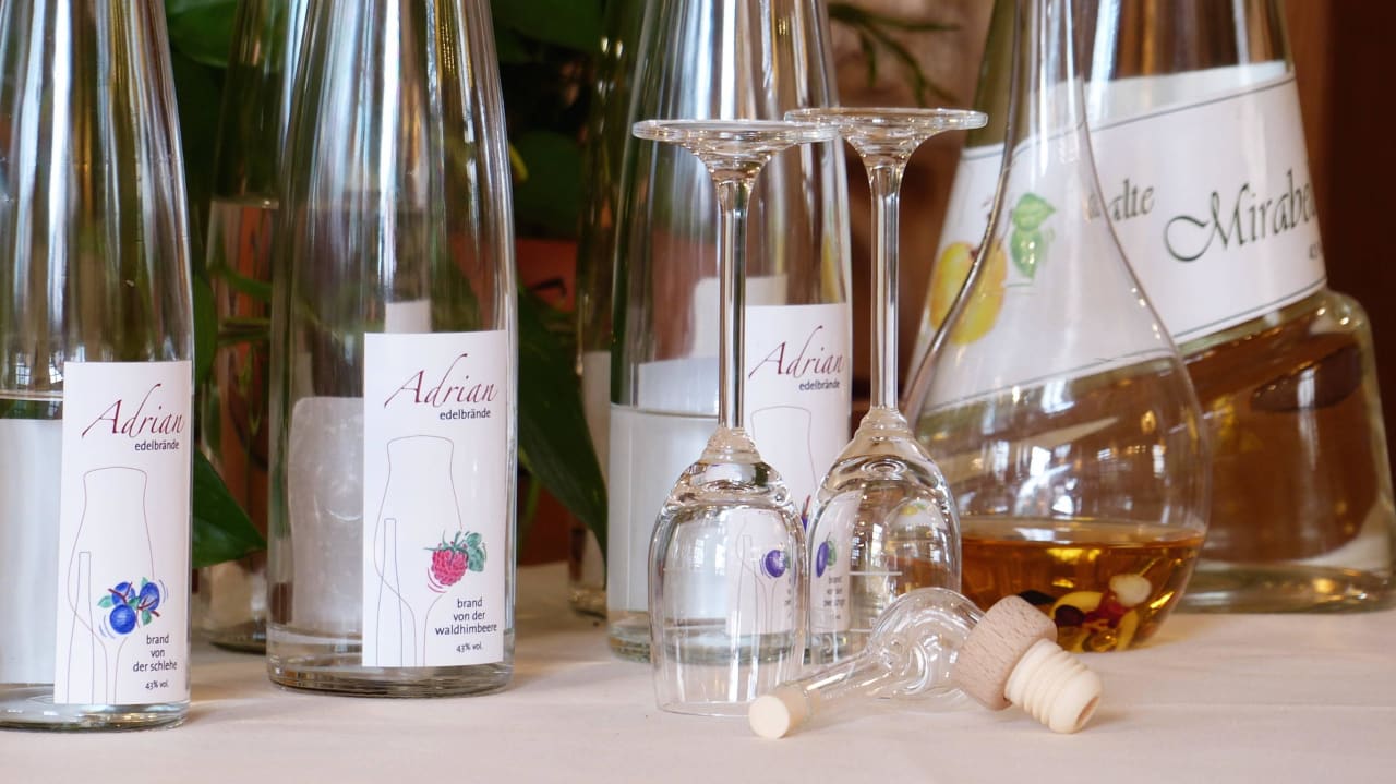 Regionale Edelbrände Hotel & Restaurant Rosenbusch