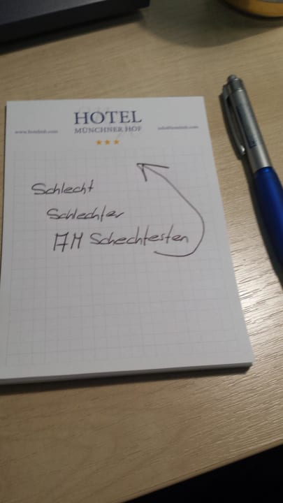 Meine Bewrtung!  Hotel Münchner Hof