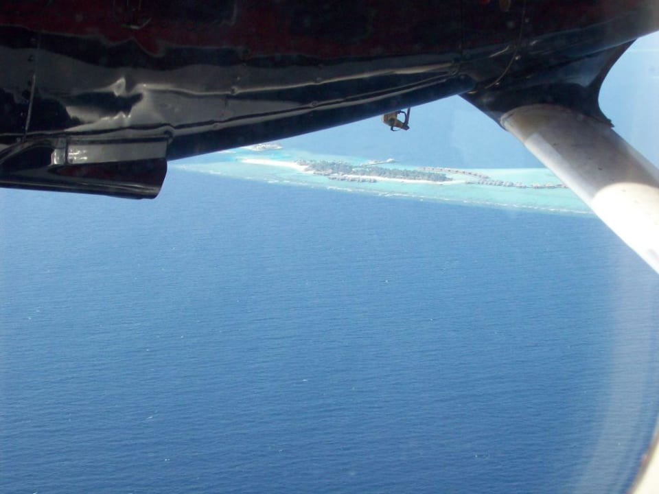 Blick auf die Insel von oben Veligandu Maldives Resort Island