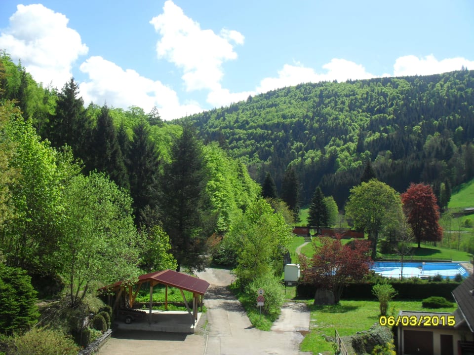 Blick aus dem Fenster Hotel Waldeck